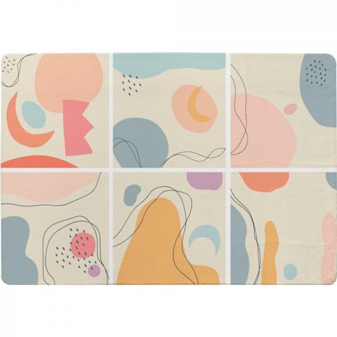 Various Shapes And Doodle Objects Designer Rug - Pink / 200cm