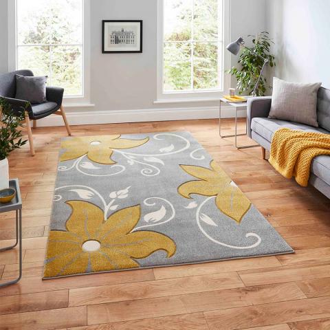 Verona OC15 Grey Yellow Rug 