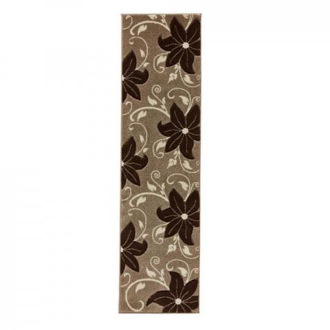 Verona OC15 Hand Carved Hallway Runners in Beige Brown