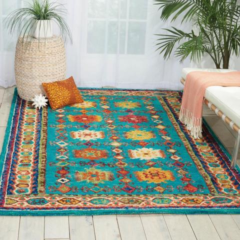 Vibrant Rugs VIB09 in Teal by Nourison