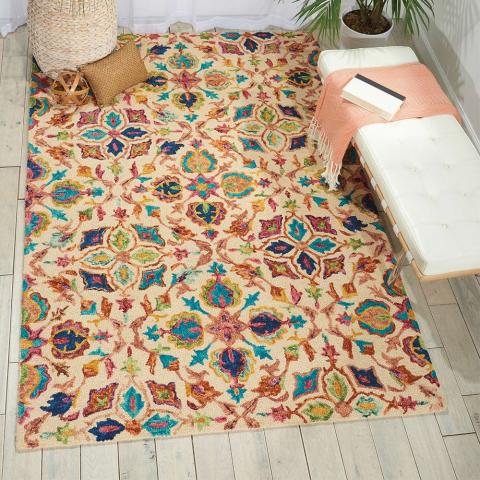 Vibrant Wool rug Ivory VIB08 