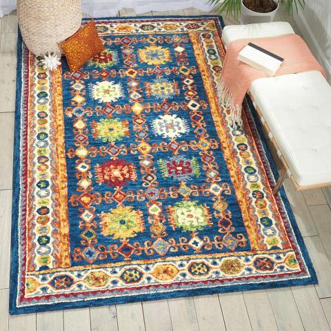 Vibrant Wool rug Navy VIB09 