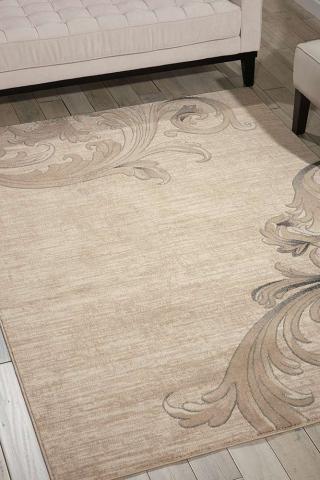 Vine Leaf Design Maxell Rug MAE05 Mocha 