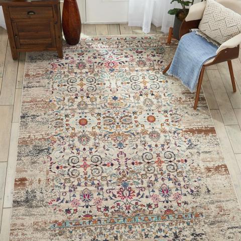 Vintage Kashan Rugs VKA02 by Nourison in Ivory