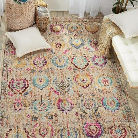 Vintage Kashan Rugs VKA04 by Nourison in Ivory Multi