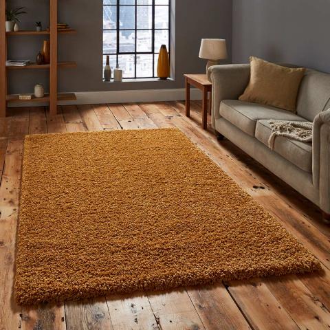 Vista 2236 Yellow Shaggy Rug 