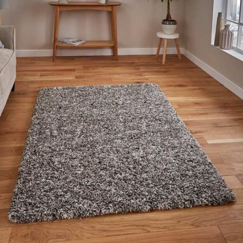 Vista 3547 Silver Shaggy Rug 