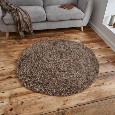 Vista Circular Shaggy Rugs 2236 Beige