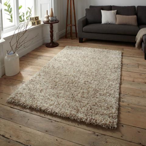 Vista Shaggy Rugs 4803 Cream Beige