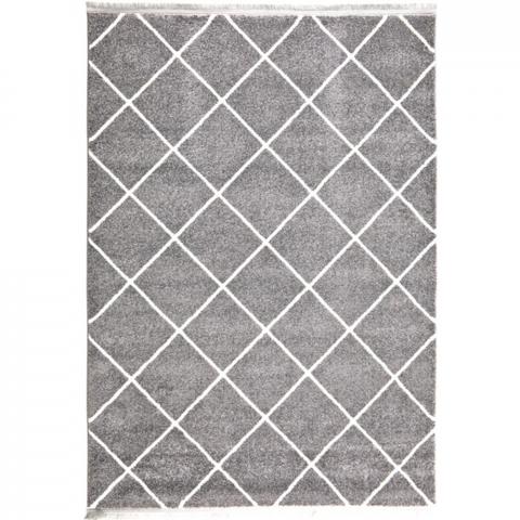 Vivense Anna - Area Rug for Living Room and Bedroom  - Grey & White / 190cm