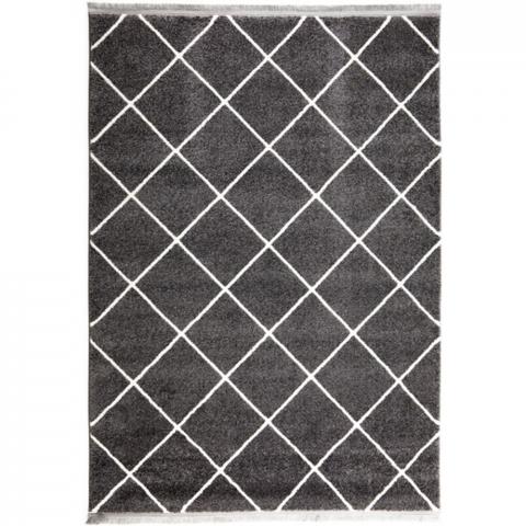 Vivense Anna - Area Rug for Living Room and Bedroom  - Dark Grey & White / 190cm