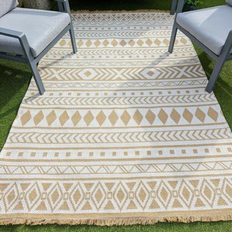 Washable Yellow Outdoor Rug - Gala - Yellow / 220cm