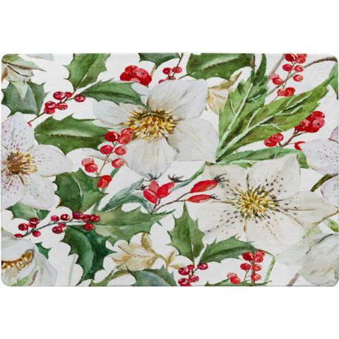 Watercolour Christmas Pattern Designer Rug - Green / 150cm