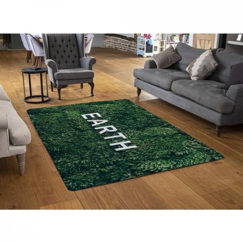 Wellness Earth Designer Rug - Green / 110cm