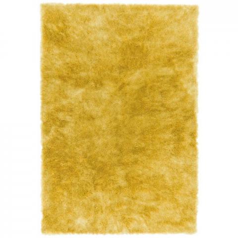 Whisper Shiney Shaggy Rugs in Yellow