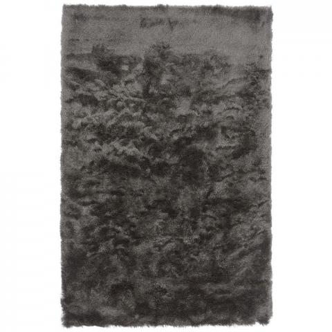 Whisper Shiney Shaggy Rugs in Graphite Grey