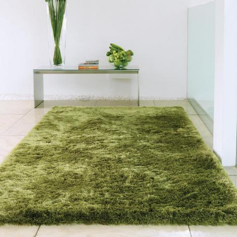 Whisper Shiney Shaggy Rugs in Apple