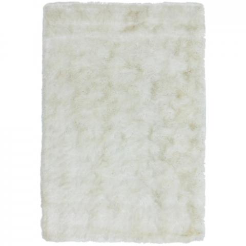 Whisper Shiney Shaggy Rugs in Ivory