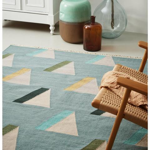 Wigwam Wool Rugs in Blue 48007 by Brink and Campman