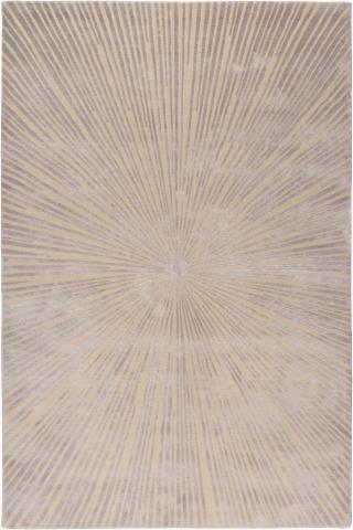 Winch Design Meridian Sand 1.83x1.22m/6'x4' Neutral Abstract Wool & Silk rug by The Rug Company, Handknotted Tibetan Wool & Silk