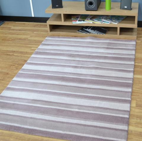 Windsor Stripe Rugs in Dusky Pink