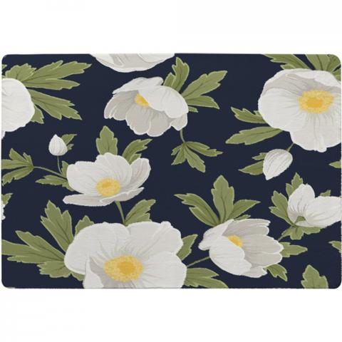 Winter Rose Designer Rug - Blue / 150cm