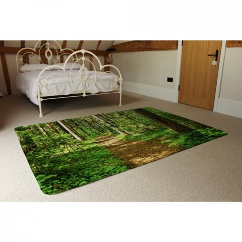 Woodland Path Designer Rug - Green / 230cm