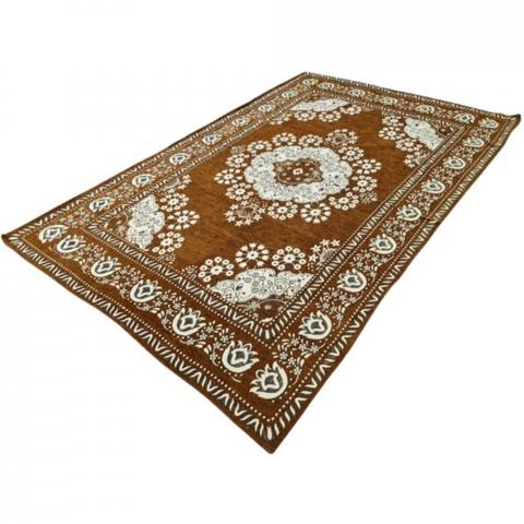 Woven Jacquard Chenille Rug 138x200cm - Brown