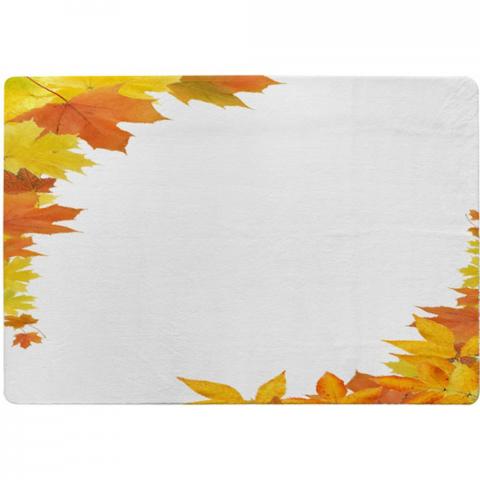 Yellow Autumn Border Designer Rug - Orange / 200cm