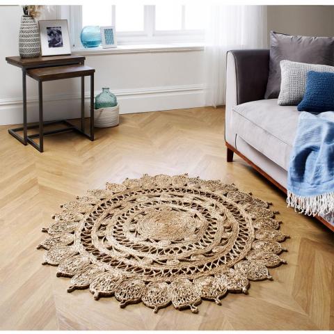 Zarla Rugs Jute in Natural