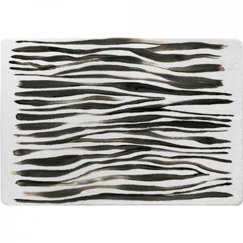 Zebra Stripes Designer Rug - Black / 150cm